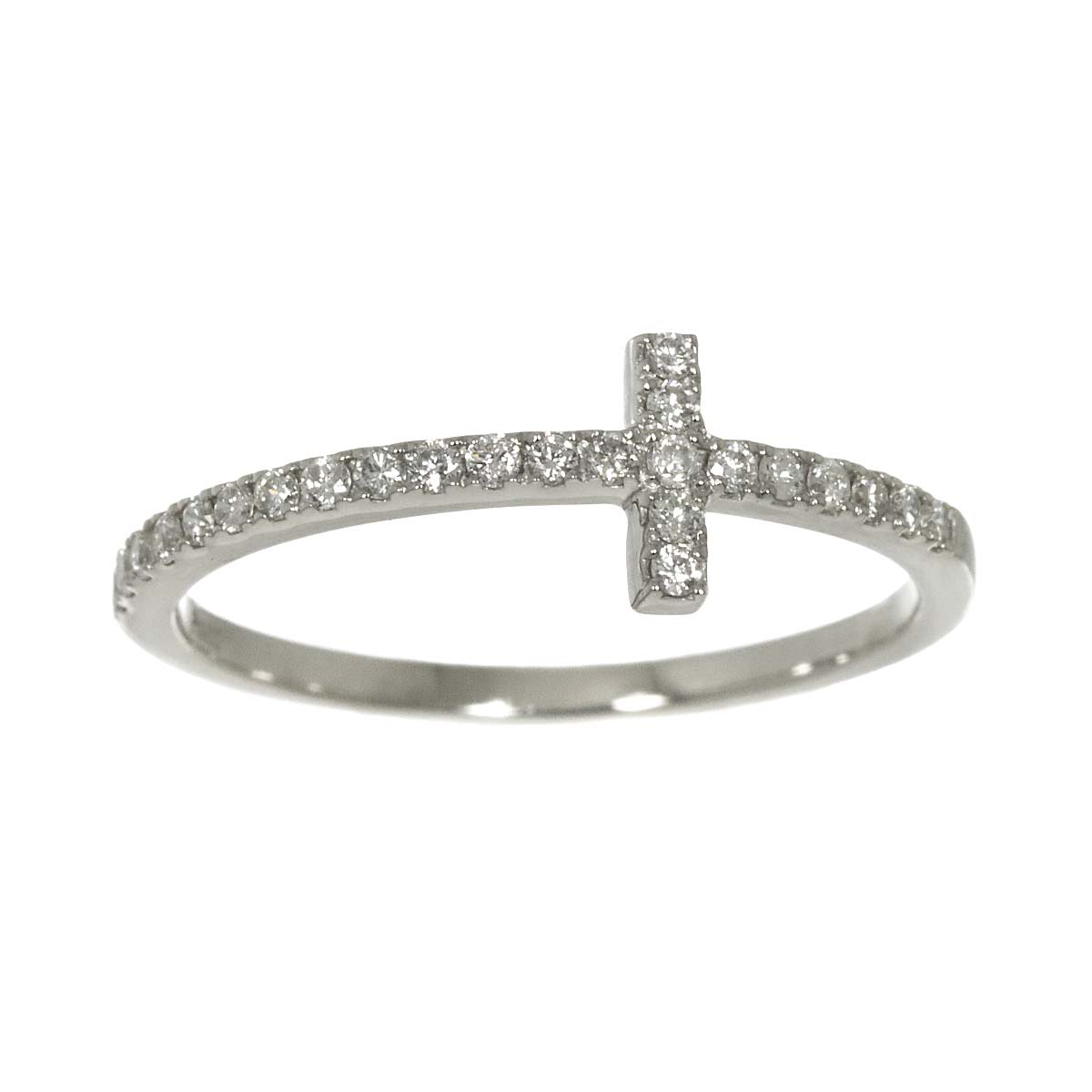 Diamond 0.18ct Ring Pt Platinum size6.25-6.5(US)