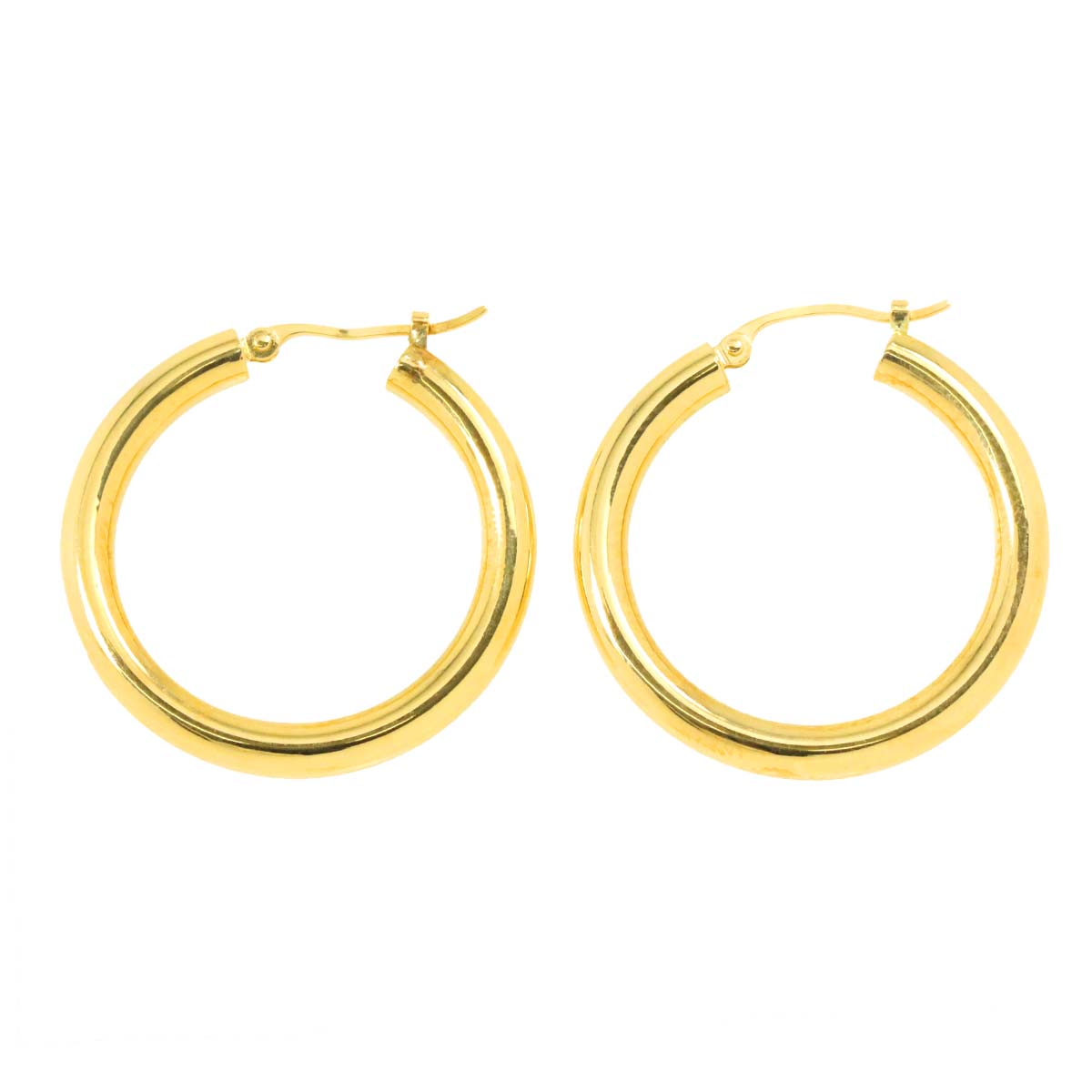 Earrings Pierced 18K K18 YG Yellow Gold 750