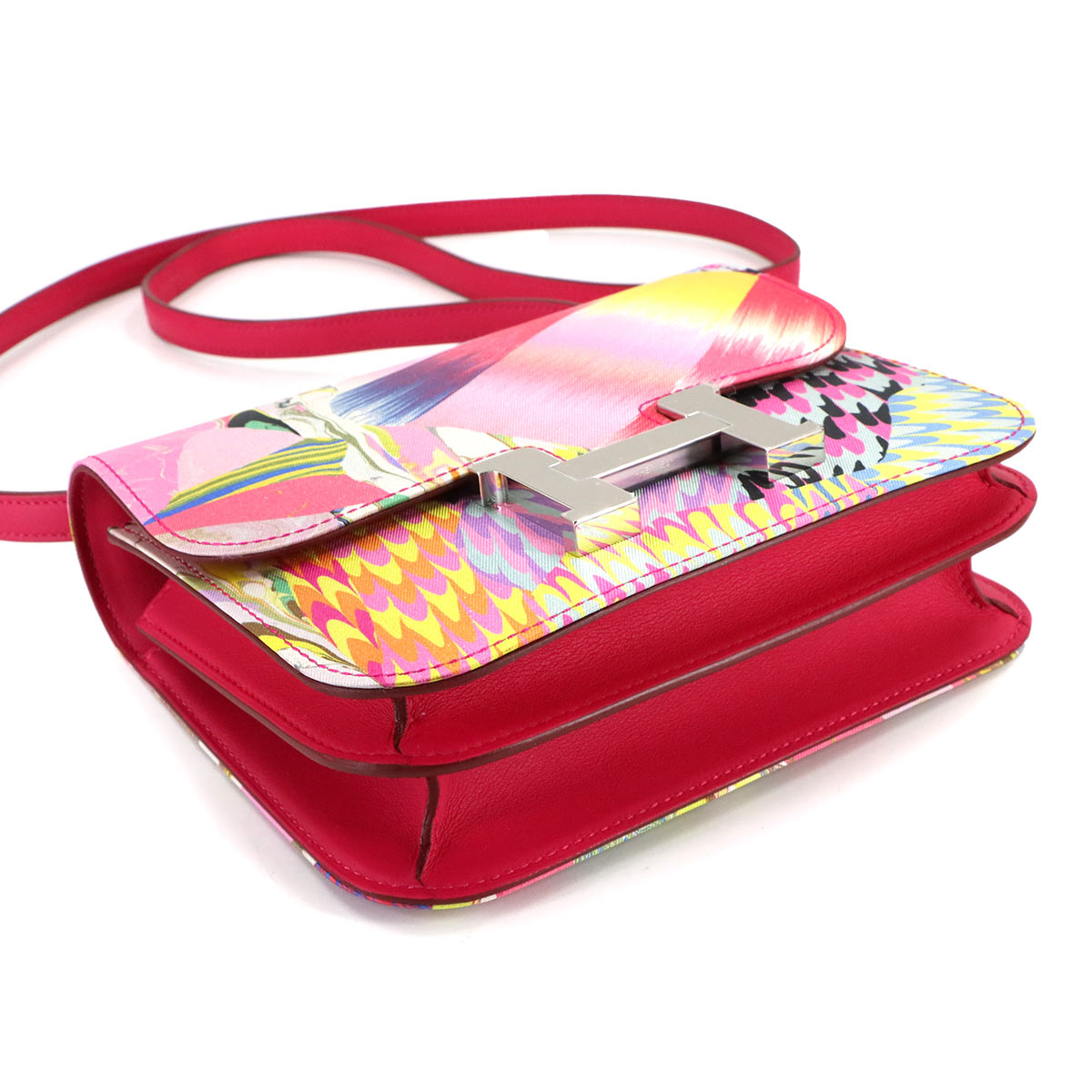 Constance 3 Mini 18 Marble Shoulder Bag Veau Swift Silk