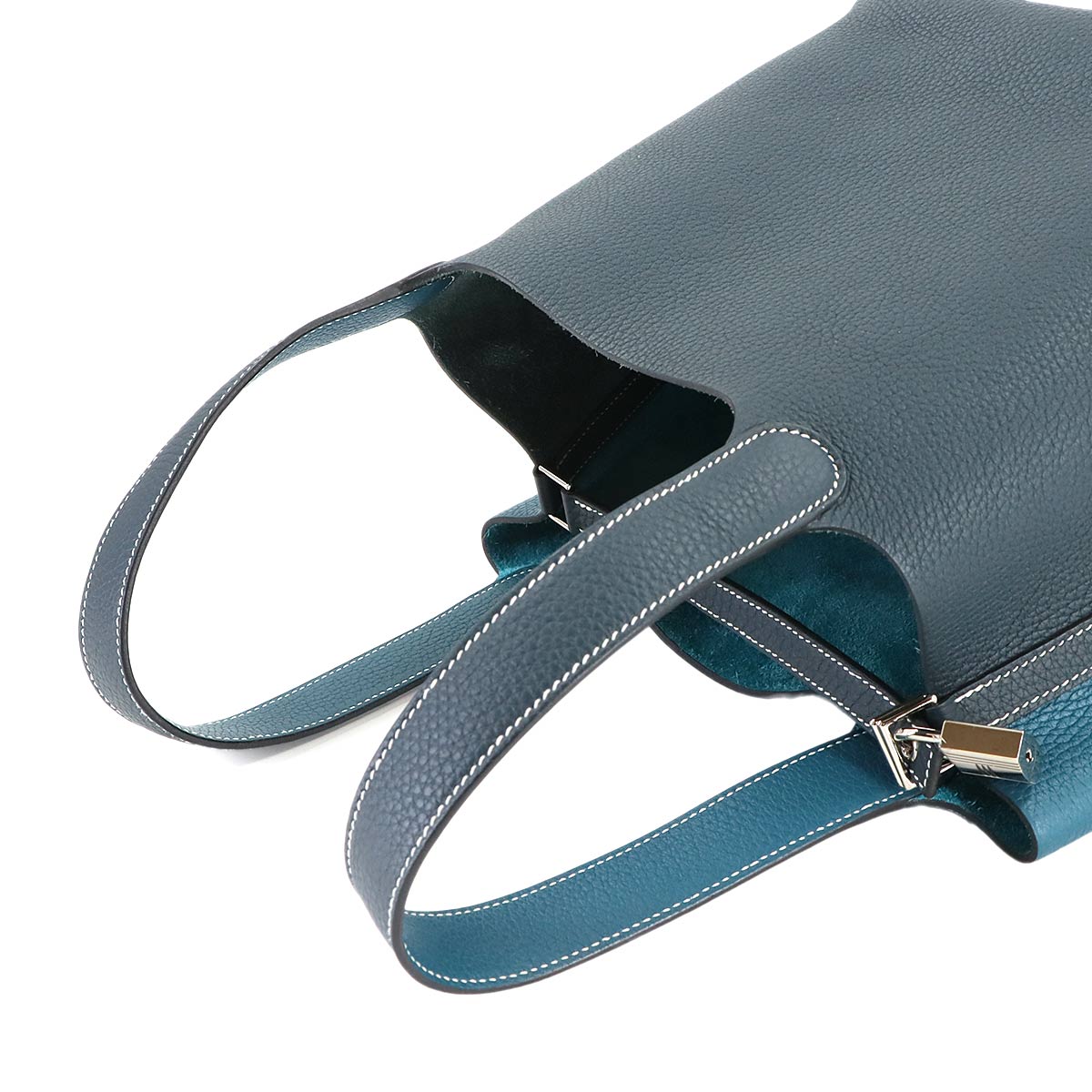 Picotin Lock Casaque MM Hand Bag Taurillon Clemence Vert cypres