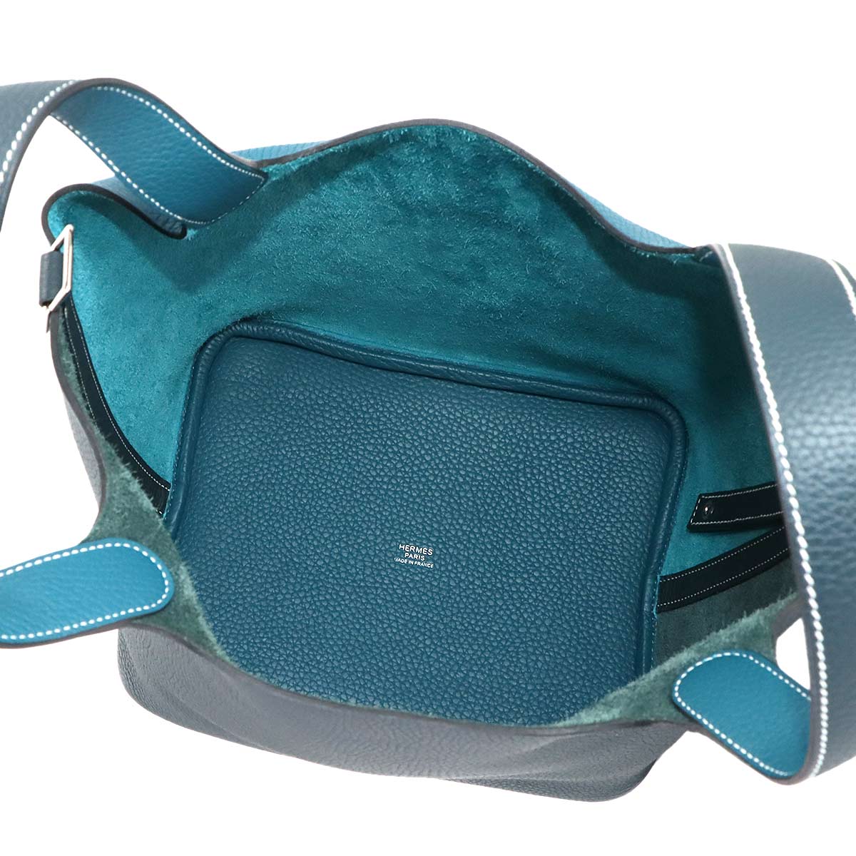 Picotin Lock Casaque MM Hand Bag Taurillon Clemence Vert cypres