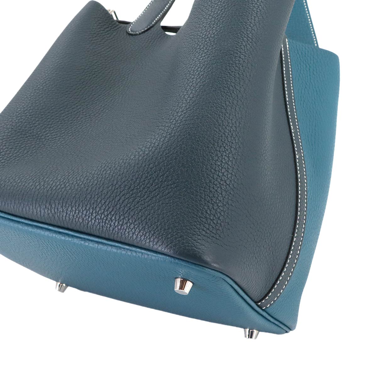 Picotin Lock Casaque MM Hand Bag Taurillon Clemence Vert cypres