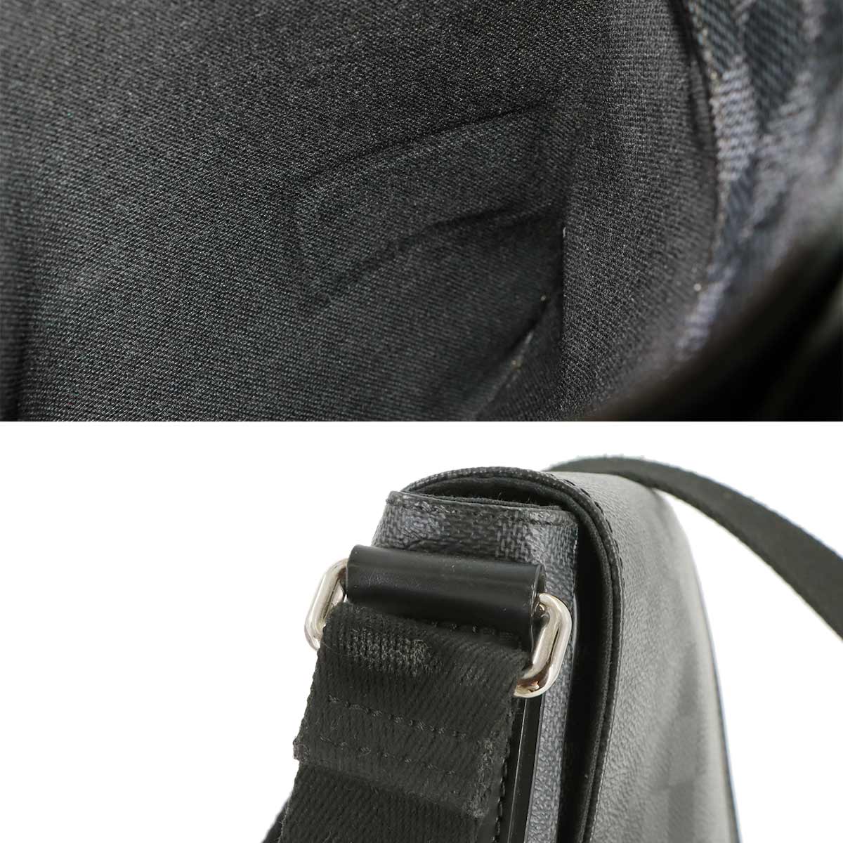 Damier Graphite District PM Shoulder Bag Black N41260