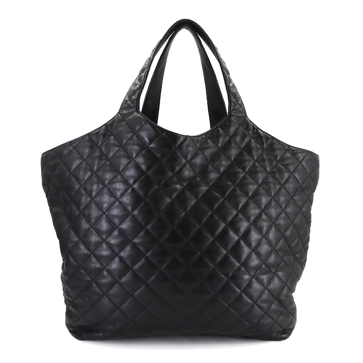 Icare Maxi Shopping Tote Bag Leather Black 698651