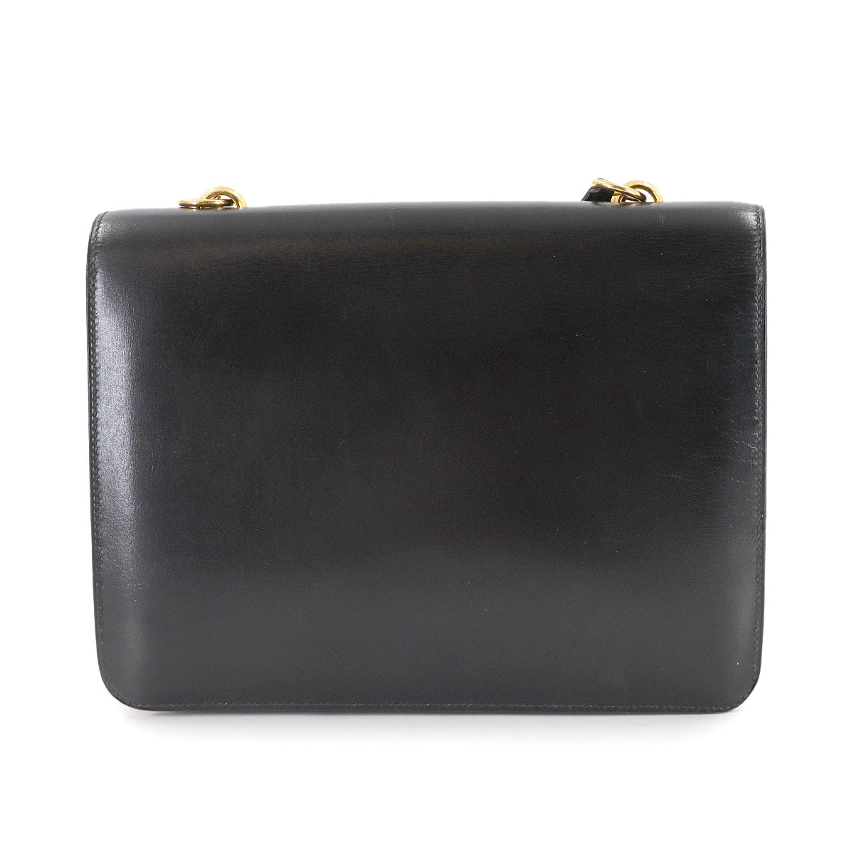 Sandrine Shoulder Bag Box Calf Leather Black Vintage Purse