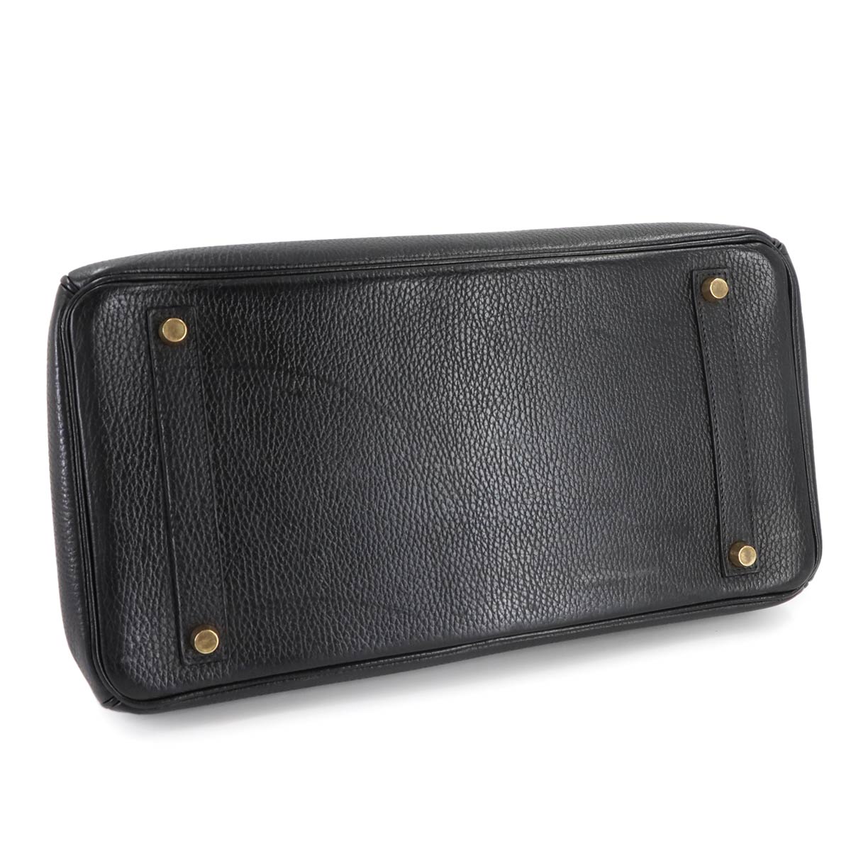 Birkin 35 Ardennes Leather Black Hand Bag Vintage Purse