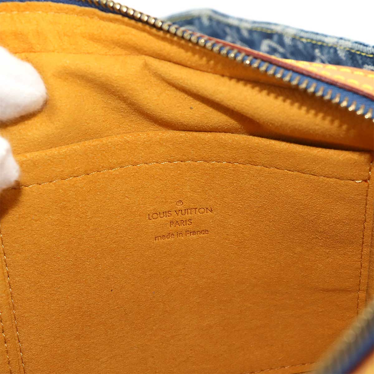 Monogram Denim Bum Bag Waist Pouch Canvas Blue M95347