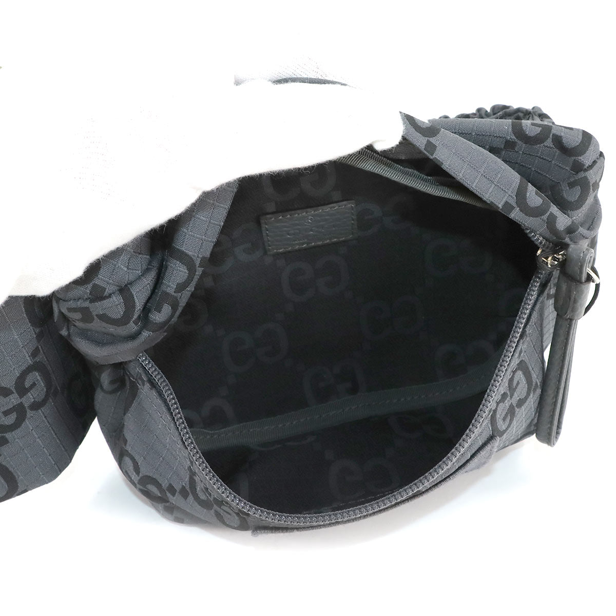 Belt Bag Crossbody GG Recycled Polyester Leather Gray 767934