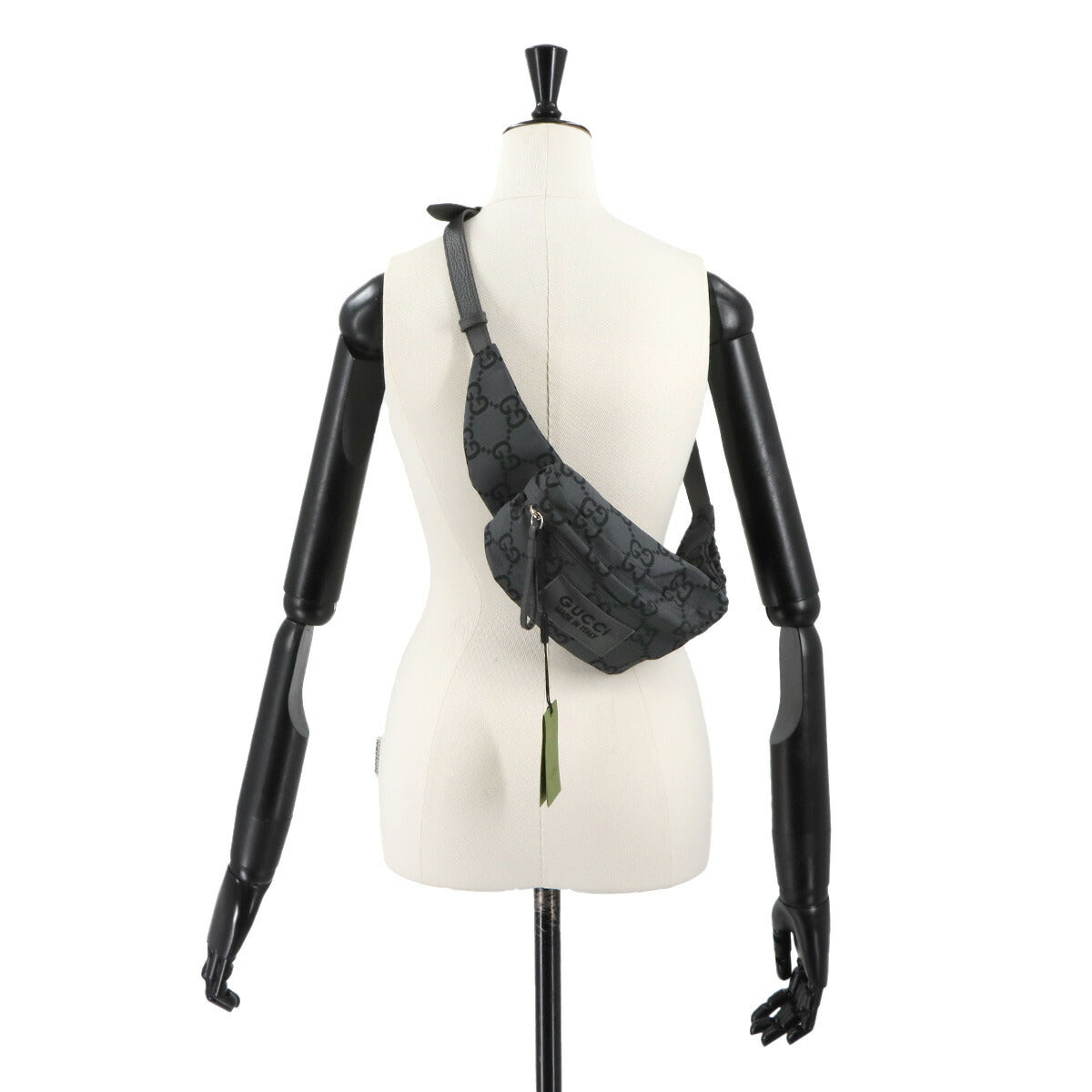 Belt Bag Crossbody GG Recycled Polyester Leather Gray 767934