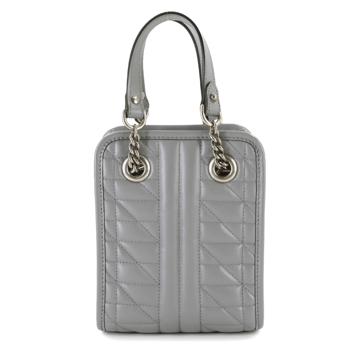 GG Marmont Quilting Mini Hand Shoulder Bag Gray 696123