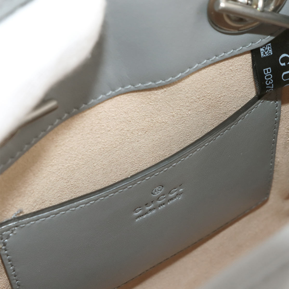 GG Marmont Quilting Mini Hand Shoulder Bag Gray 696123