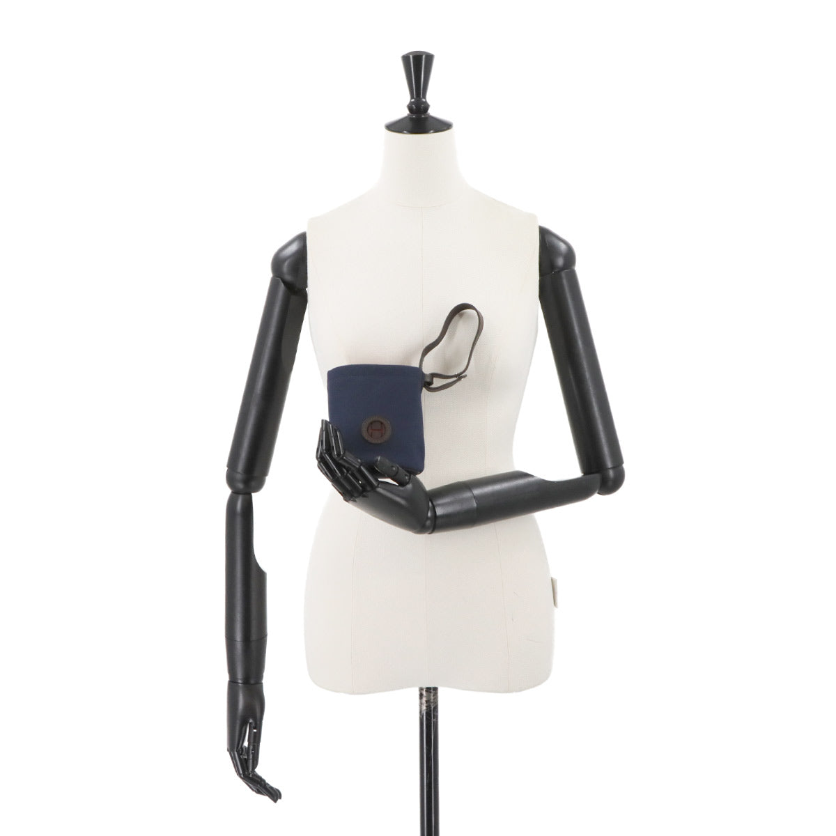 Treats Pouch Canvas Veau Barenia Navy Feu