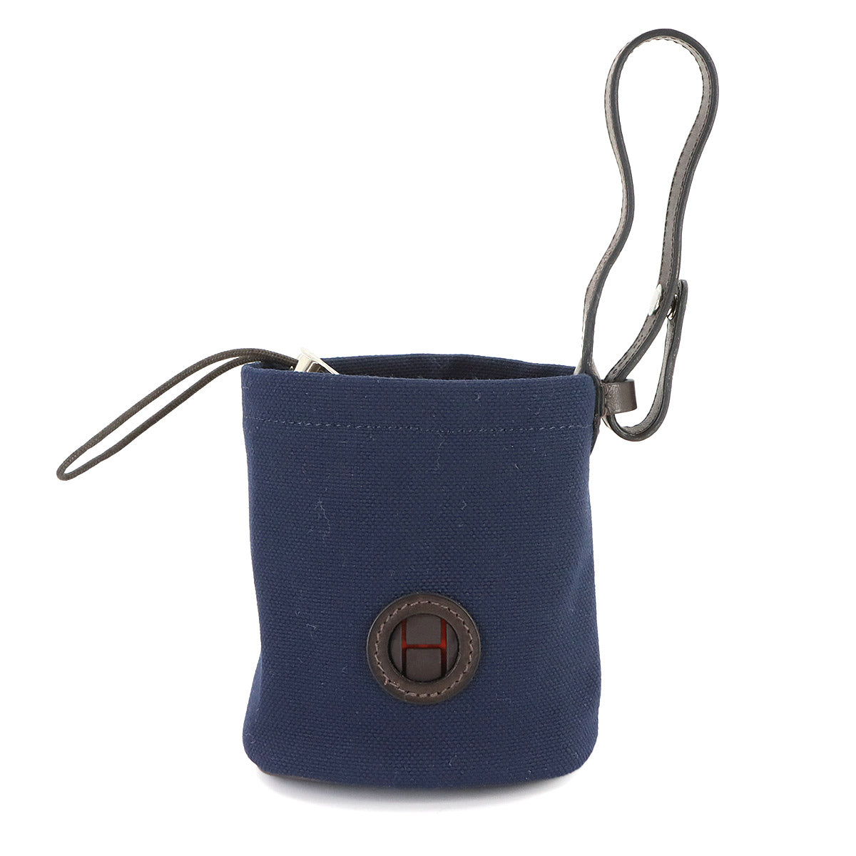 Treats Pouch Canvas Veau Barenia Navy Feu