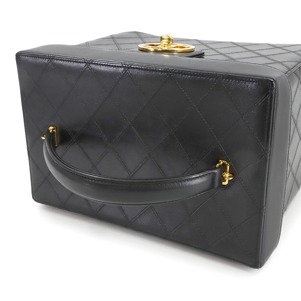 Bicolore Vanity Hand Shoulder Bag Leather Black A01620 Purse