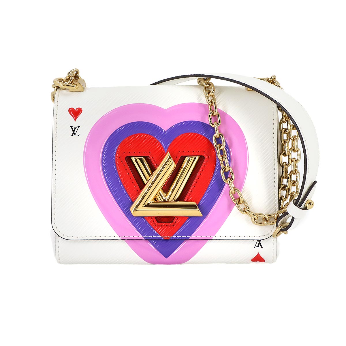 Game On Epi Twist MM Shoulder Bag Leather Blanc M57460