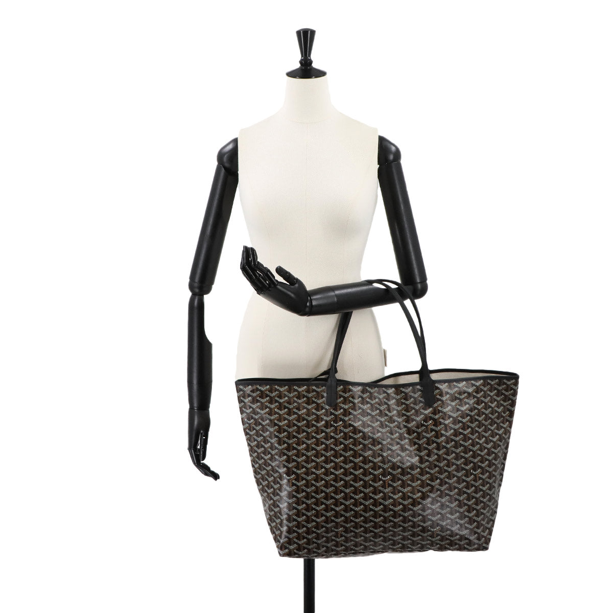 Saint Louis GM Tote Bag PVC Leather Black Unisex