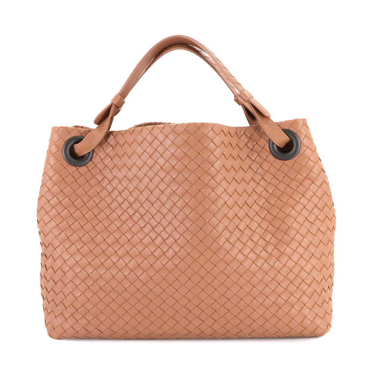 Intrecciato Medium Garda Tote Bag Leather Pink Purse