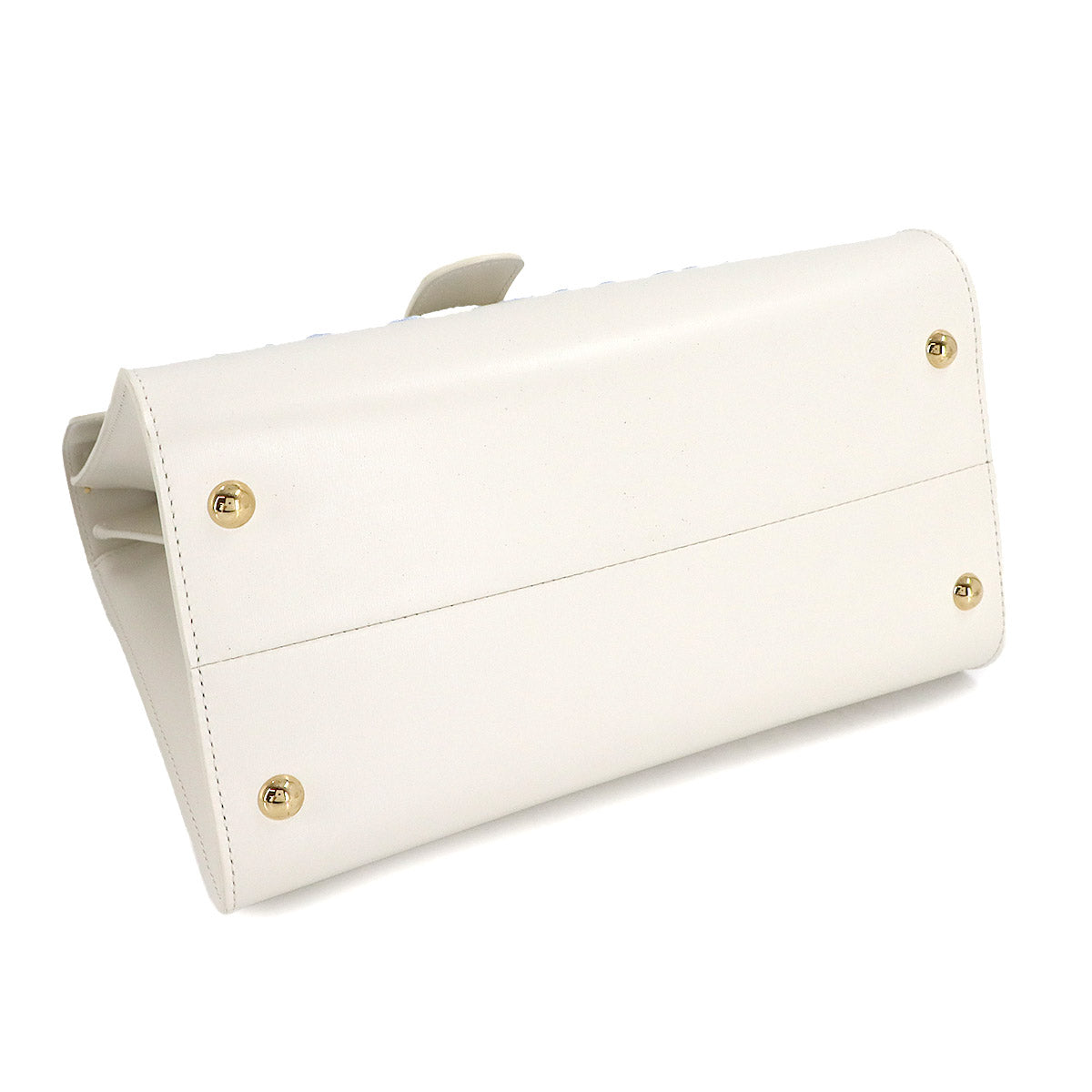 Brillant L'Humour MM Hand Shoulder Bag Leather White Azure