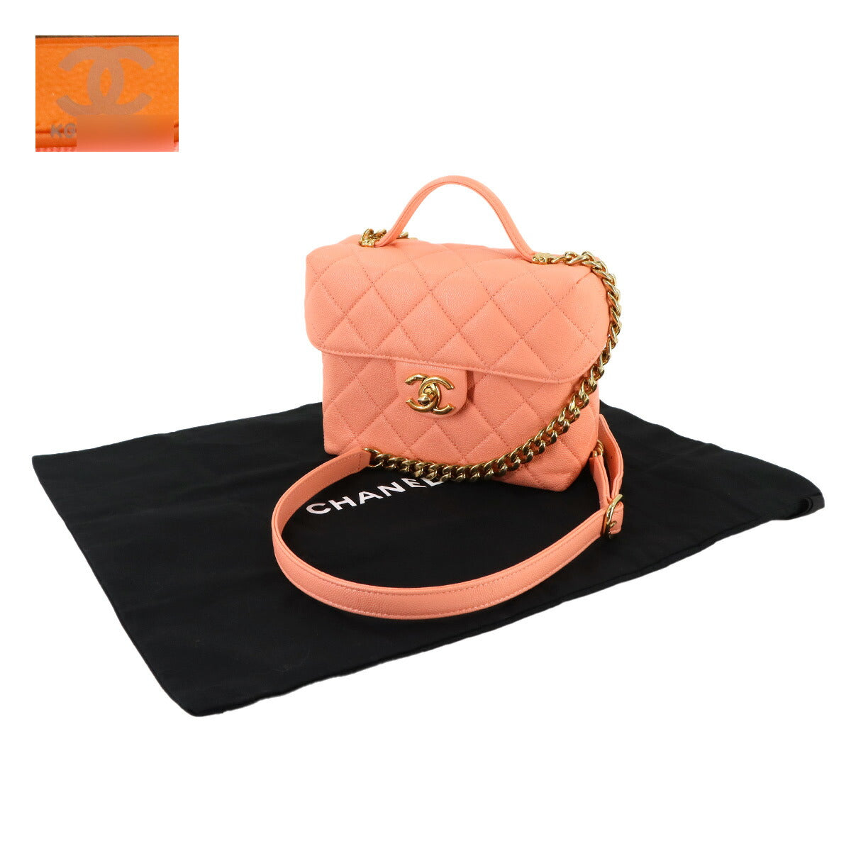 Matelasse Hand Shoulder Bag Leather Pink Purse