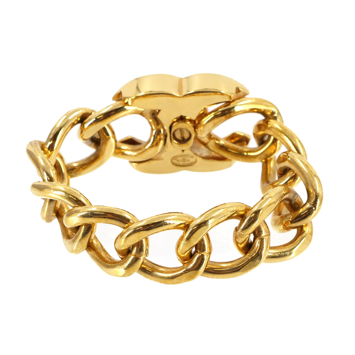 Coco Logos Chain Bracelet Gold 95A Vintage Accessory