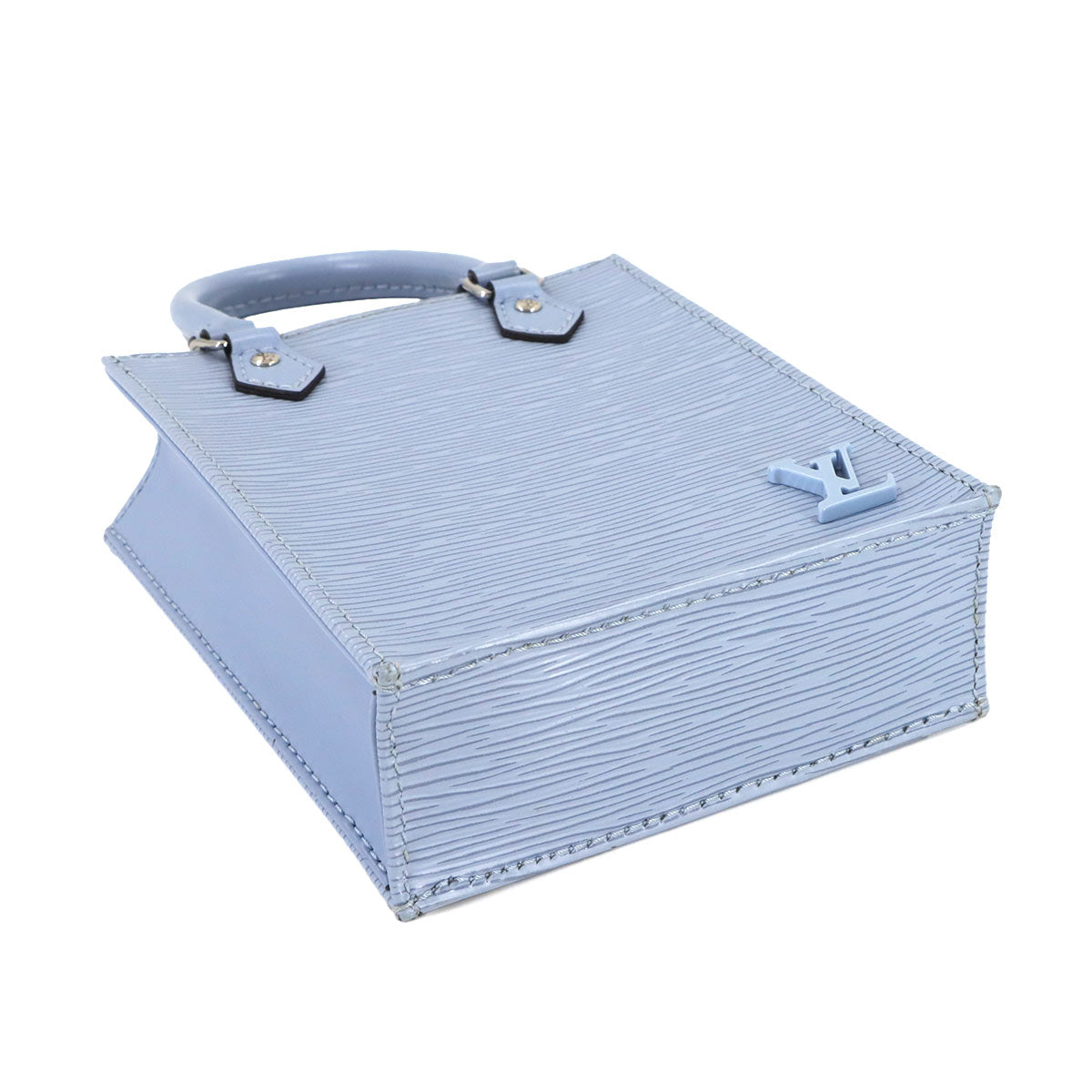 Epi Petit Sac Plat Hand Shoulder Bag Leather Blue M81069