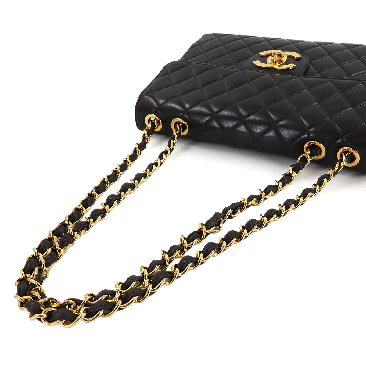 Matelasse 30 Chain Shoulder Bag Leather Black A04412 Vintage