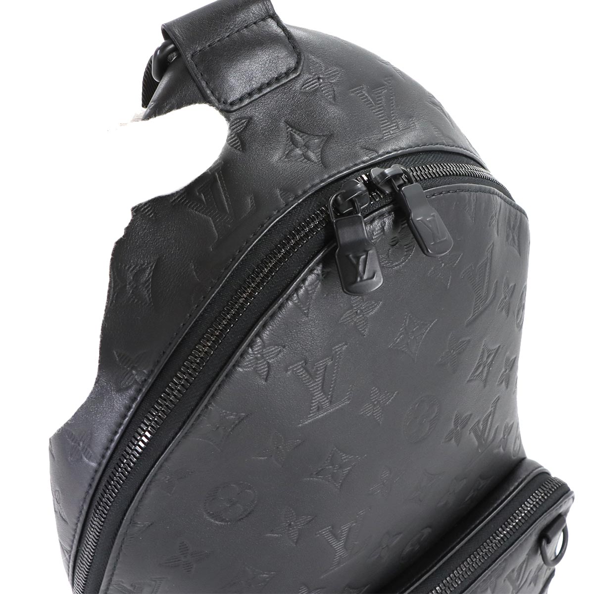 Monogram Shadow Racer Sling Bag Leather Black M46107