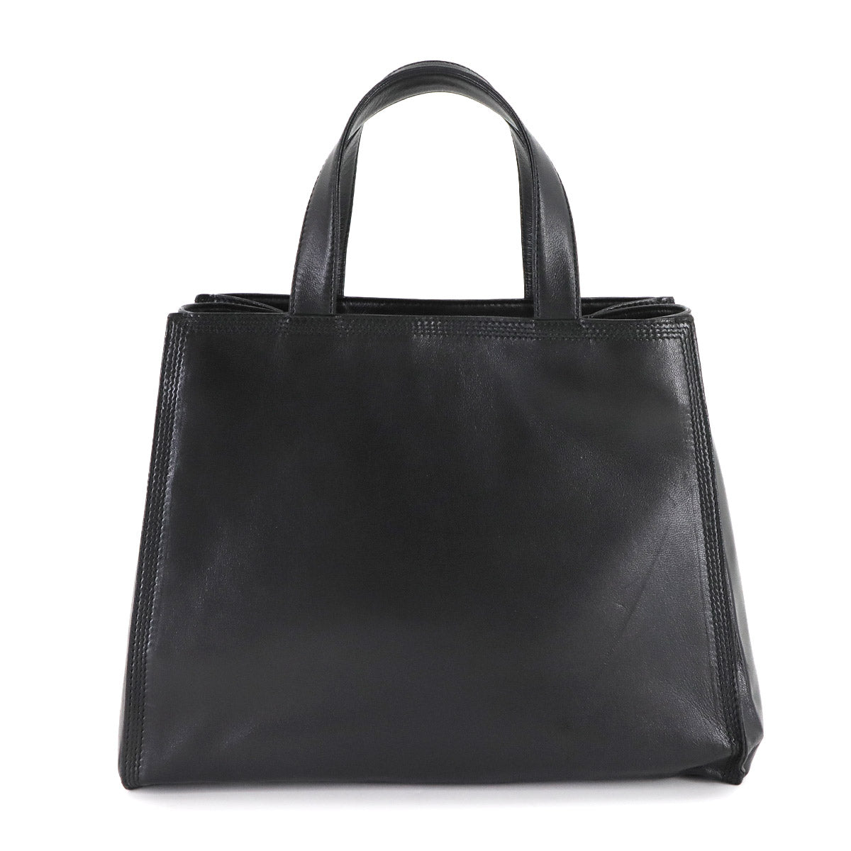 Anagram Hand Bag Leather Black Purse