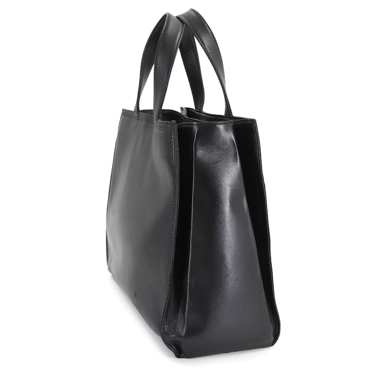Anagram Hand Bag Leather Black Purse