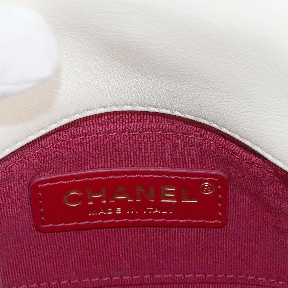 Fur Chain Shoulder Bag Shearling White Purse