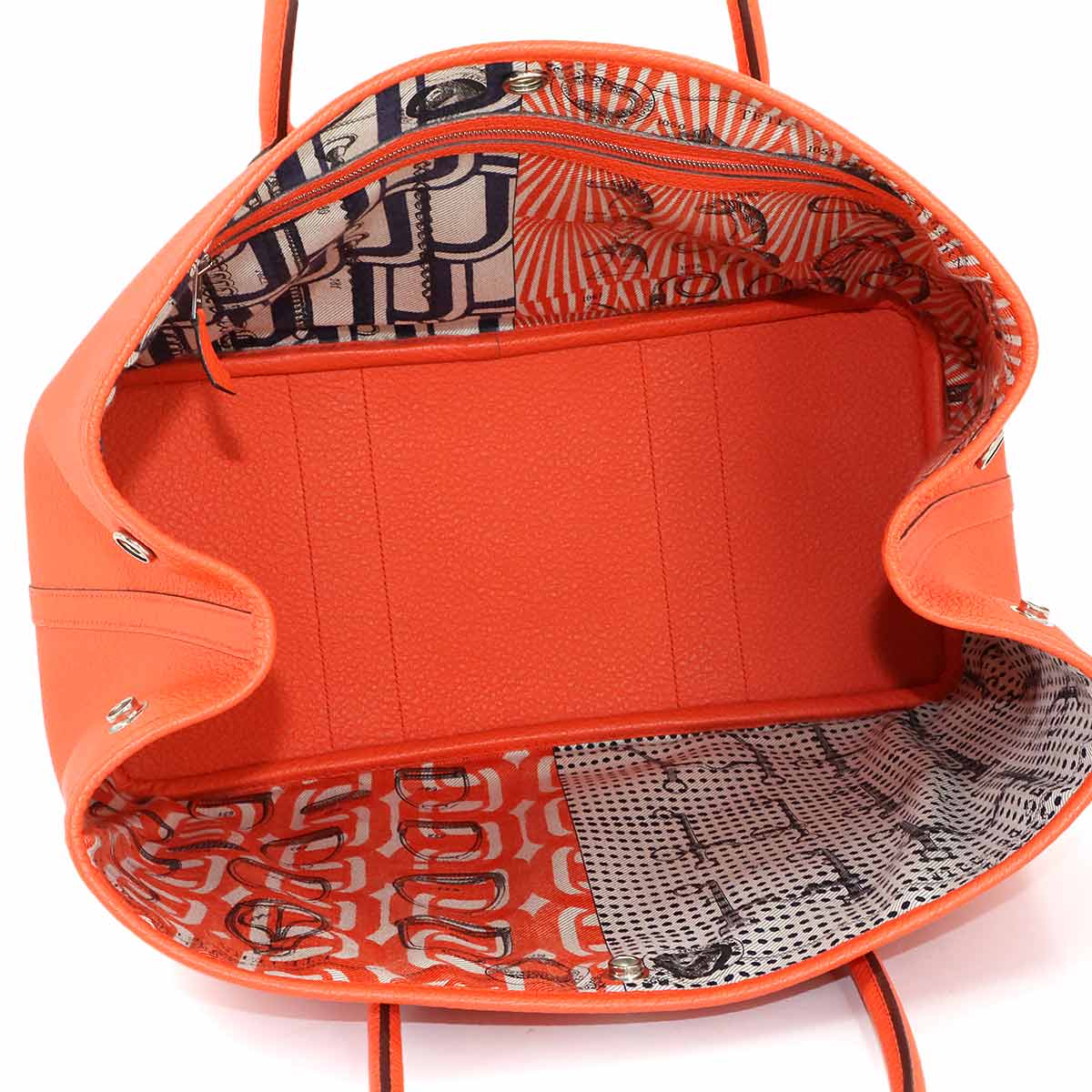 Garden Party PM Manufacture de Boucleries Tote Bag Orange Poppy