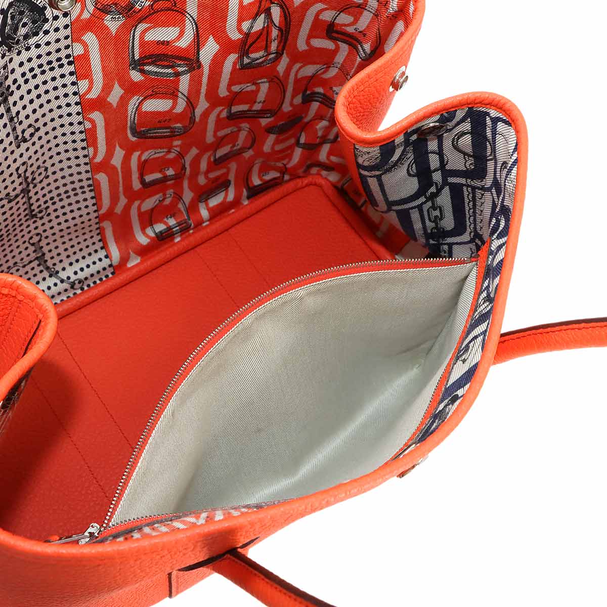 Garden Party PM Manufacture de Boucleries Tote Bag Orange Poppy