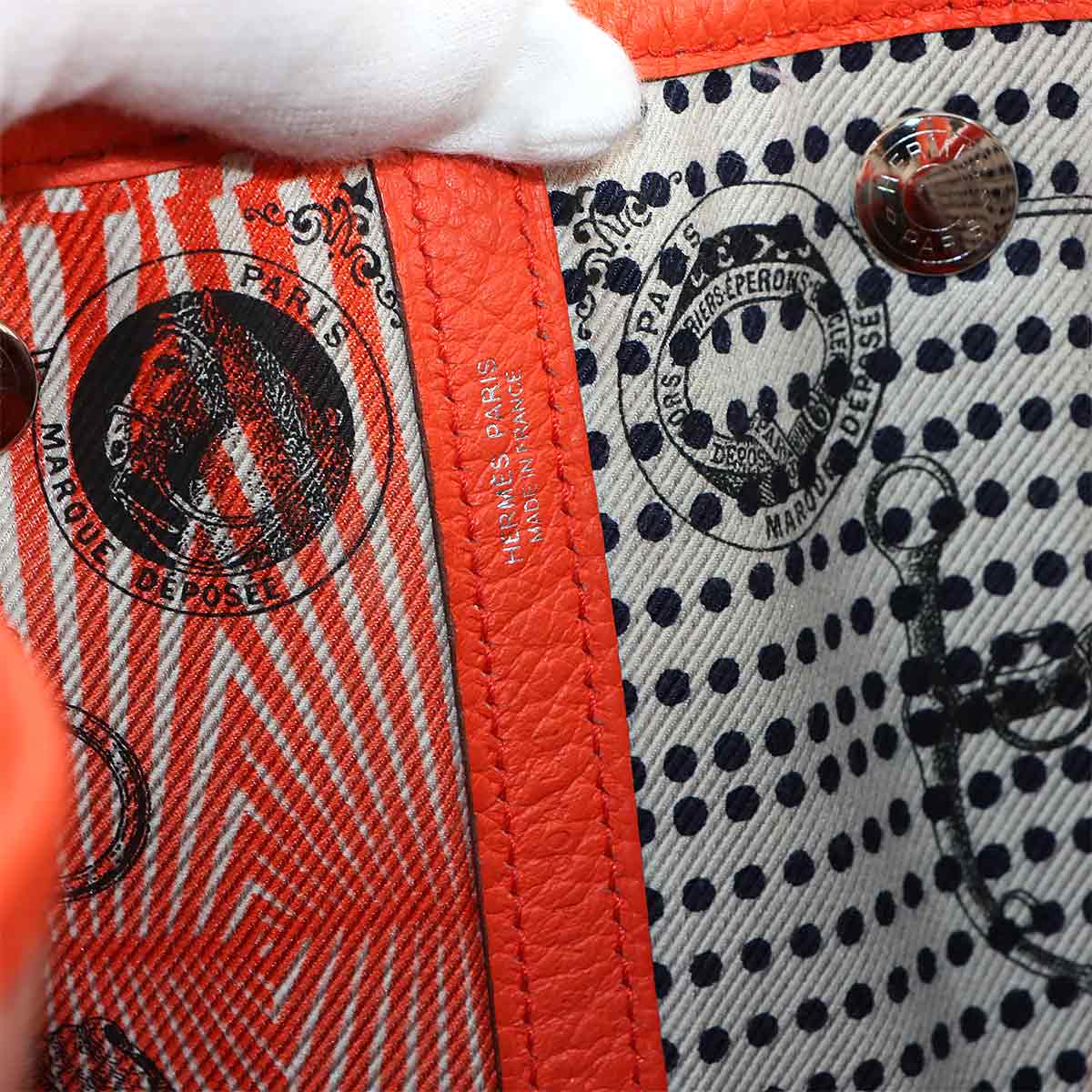 Garden Party PM Manufacture de Boucleries Tote Bag Orange Poppy