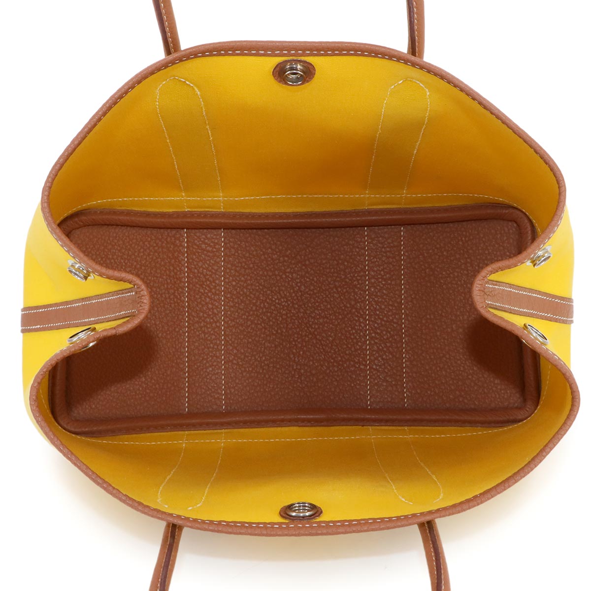 Garden Party TPM Tote Bag Toiel officier Leather Jaune de naples