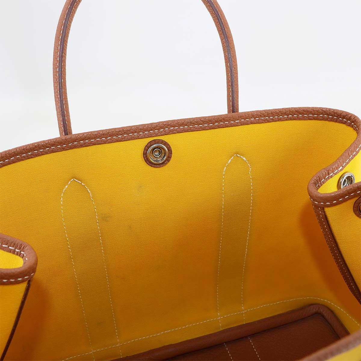 Garden Party TPM Tote Bag Toiel officier Leather Jaune de naples