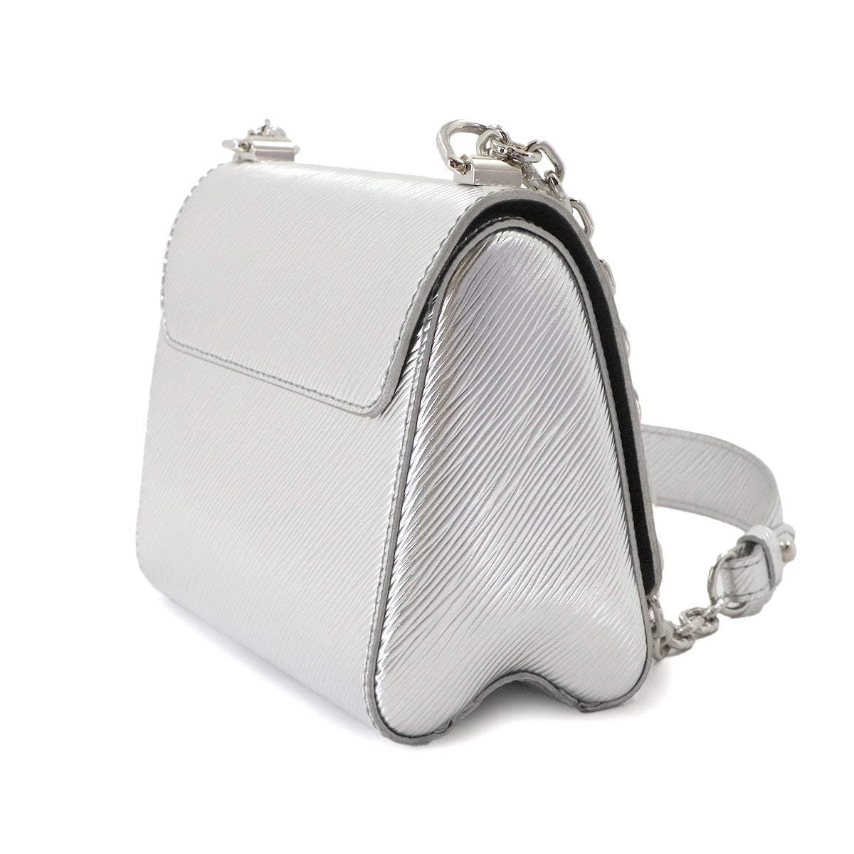 Epi Twist PM Shoulder Bag Leather Argent M50323 Purse