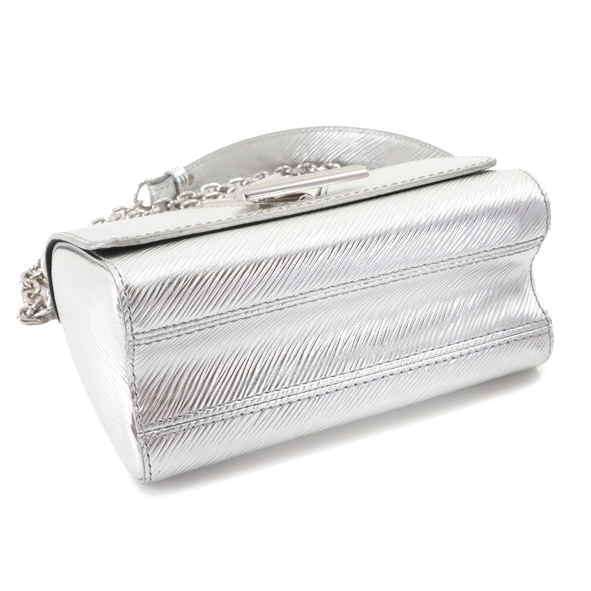 Epi Twist PM Shoulder Bag Leather Argent M50323 Purse