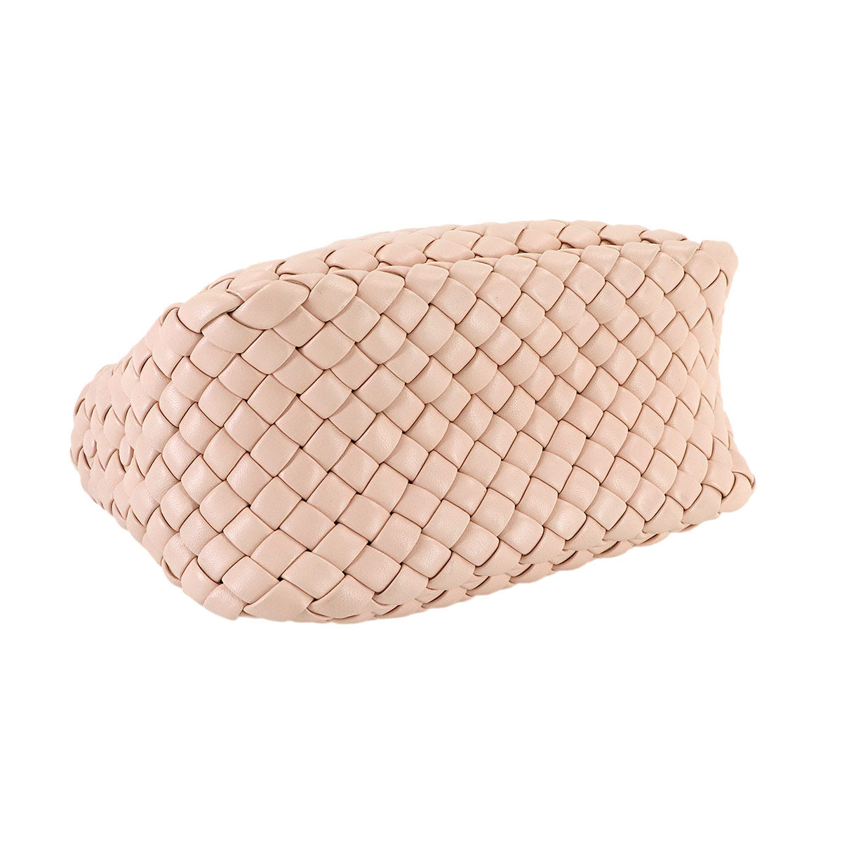 Intrecciato Small Cobble Hand Shoulder Bag Leather Pink