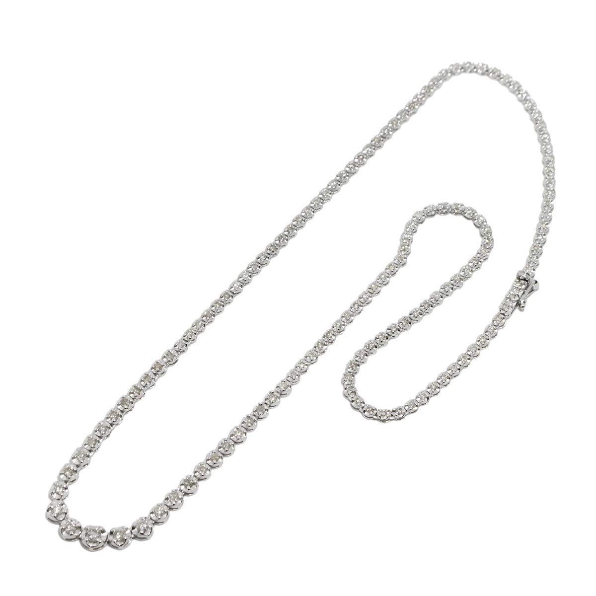 Diamond 2.00ct Necklace 18K WG White Gold 750