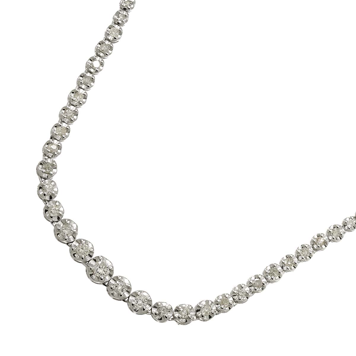 Diamond 2.00ct Necklace 18K WG White Gold 750