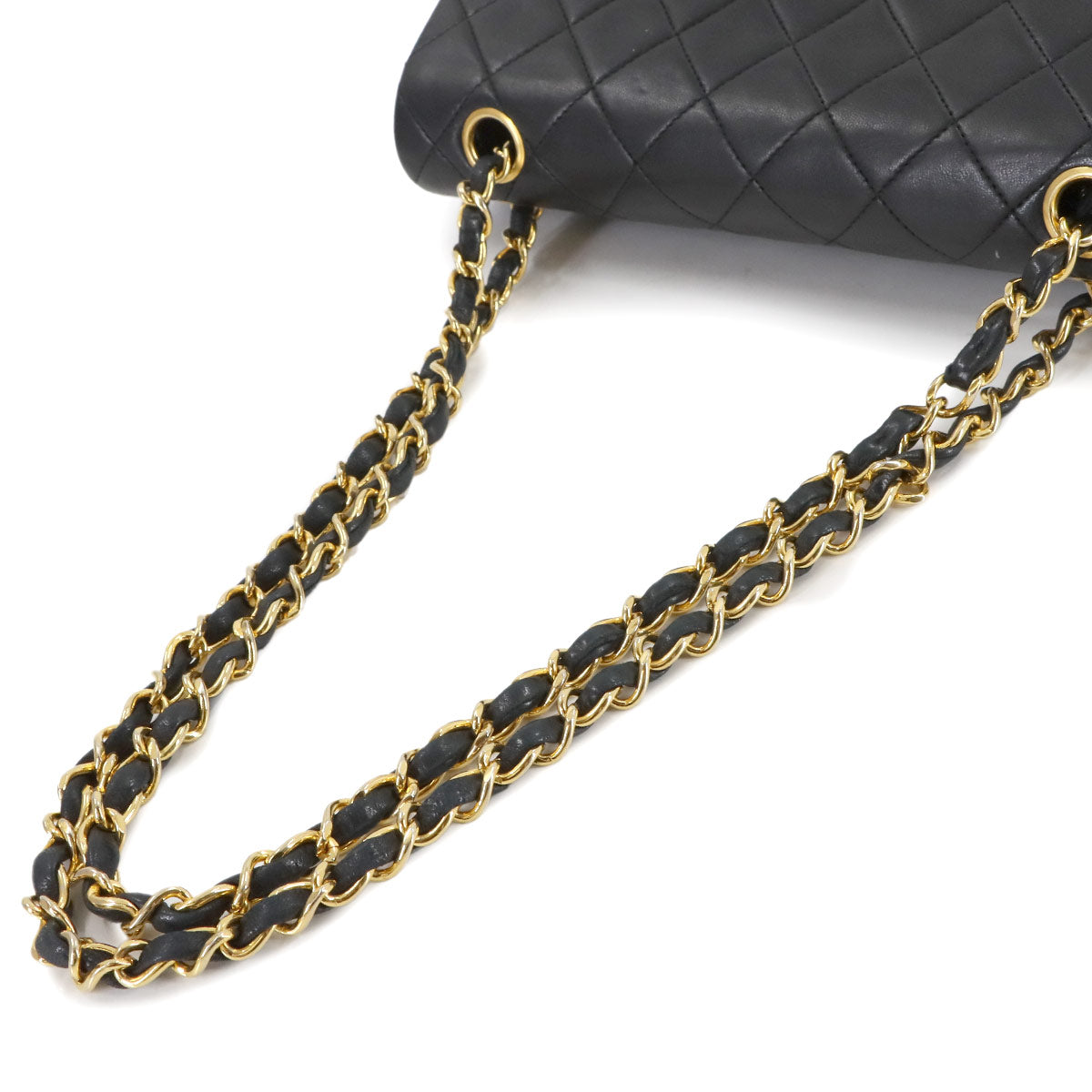 Matelasse 23 Chain Shoulder Bag Leather Black A01113 Vintage