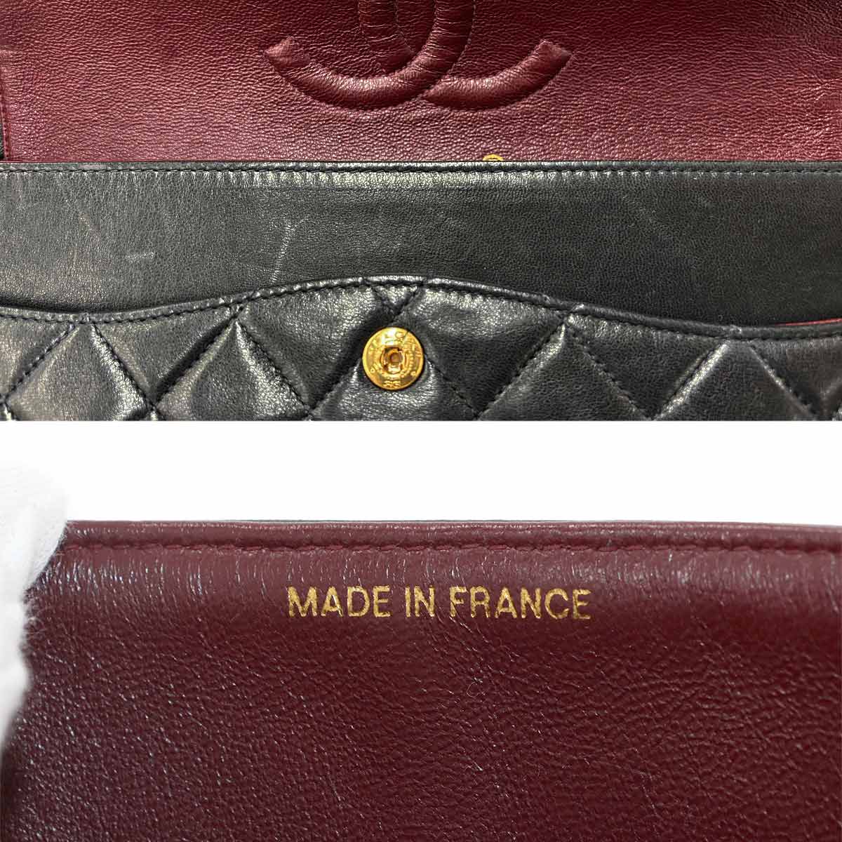 Matelasse 25 Chain Shoulder Bag Leather Black A01112 11.12