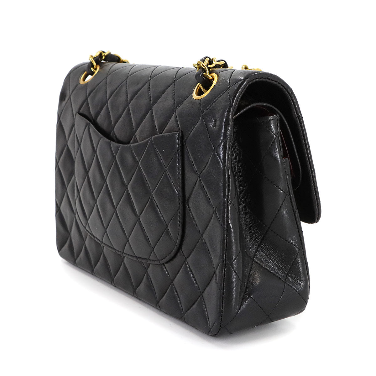 Matelasse 25 Chain Shoulder Bag Leather Black A01112 11.12