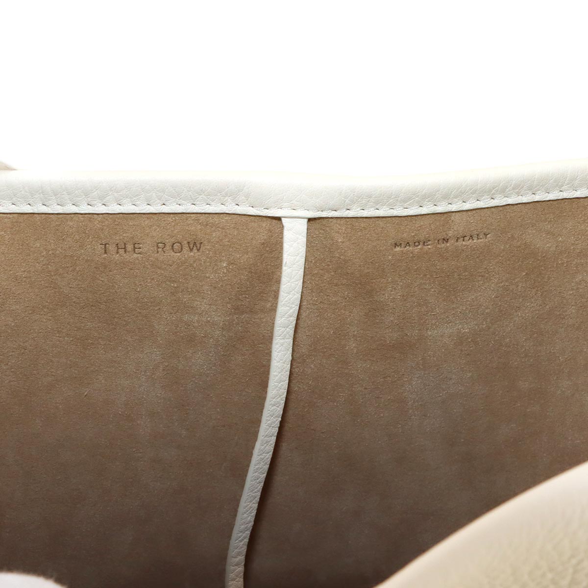 Medium N/S Park Tote Bag Leather White W1313