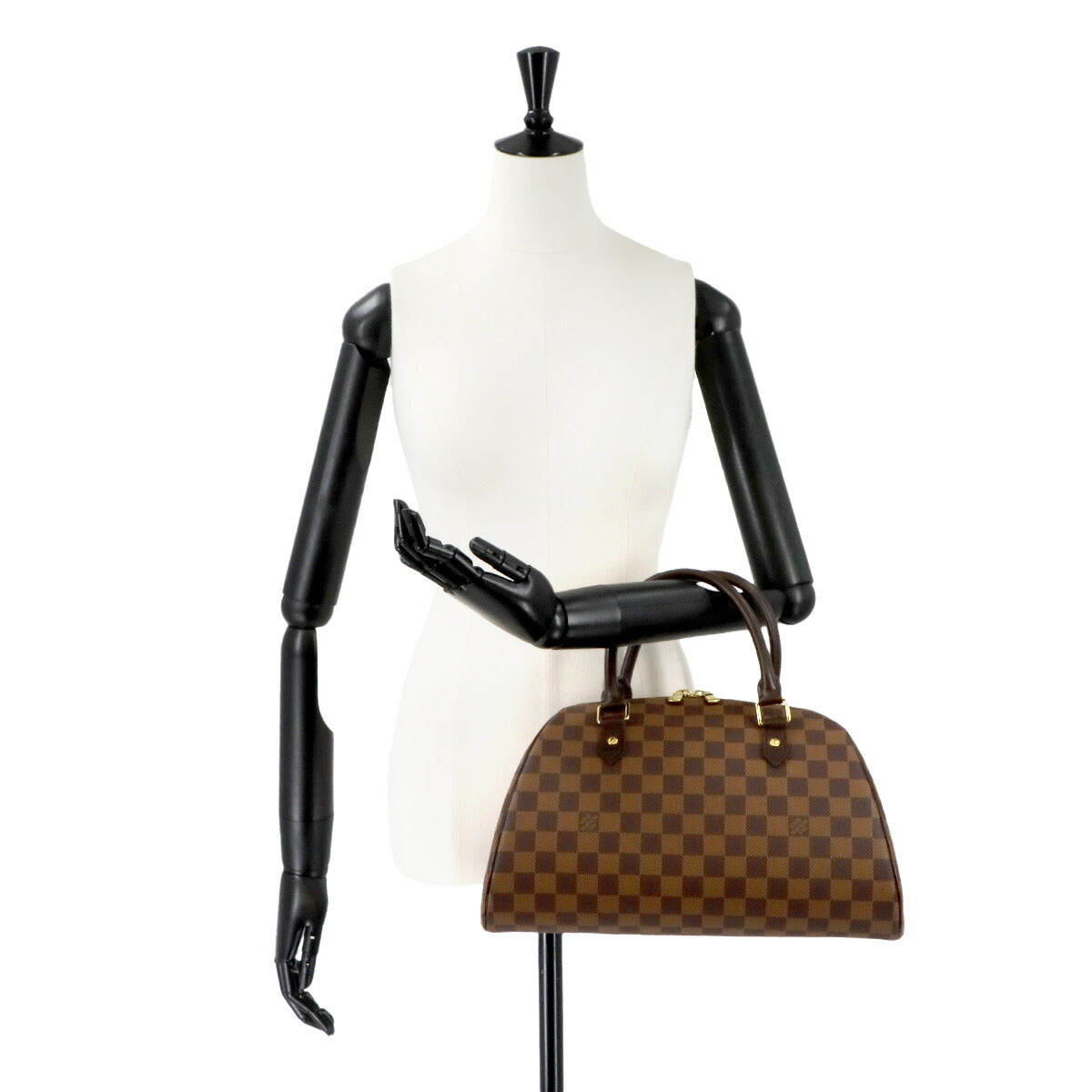 Damier Rivera MM Hand Bag Ebene N41434 Purse