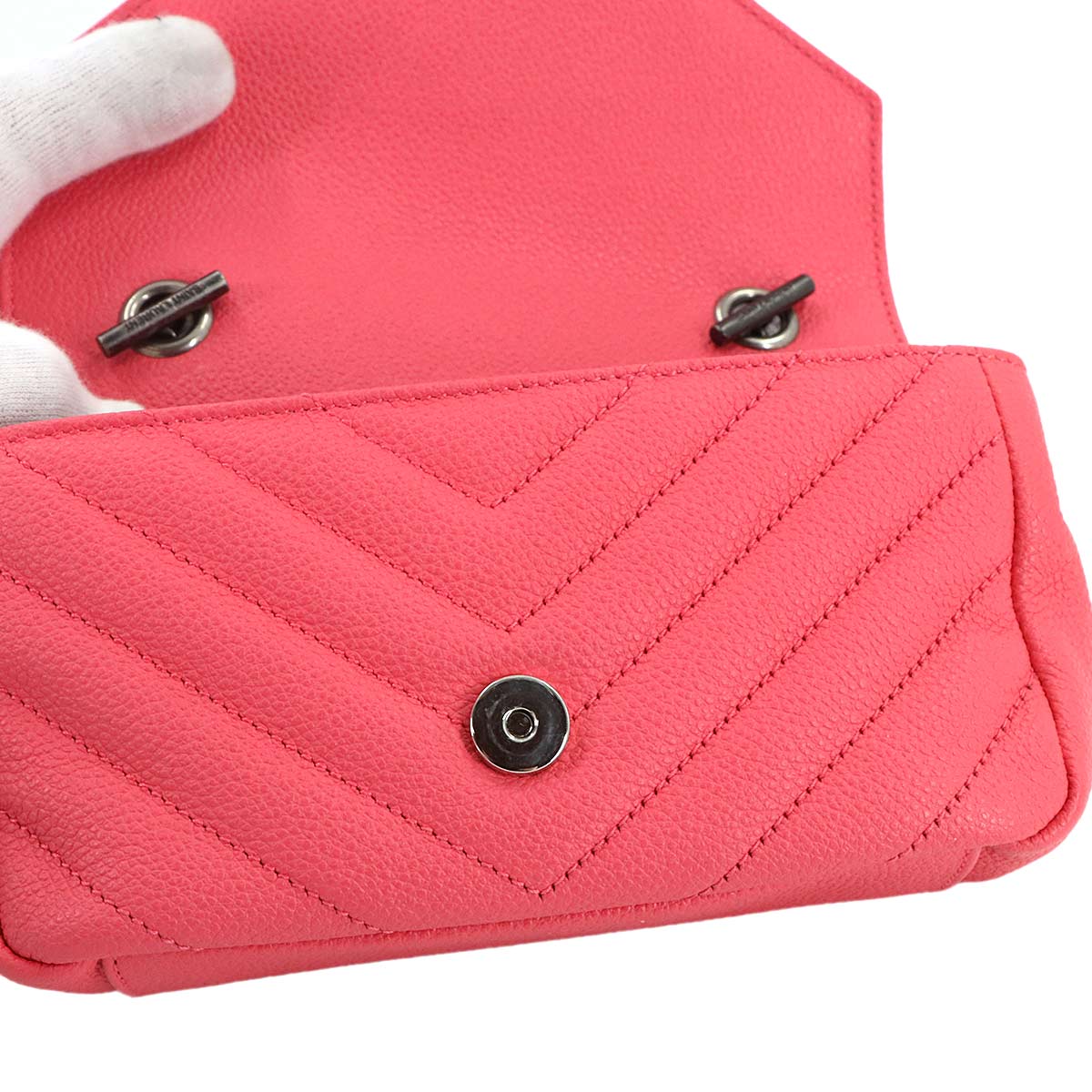 Baby Chai Chain Shoulder Bag Leather Pink 399289 Purse