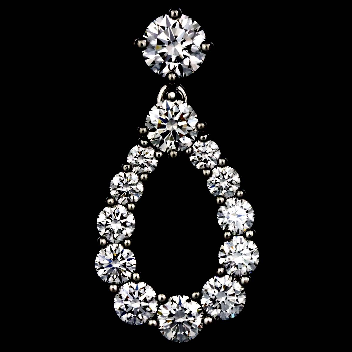 Loop Diamond 0.21ct/0.21ct MM Earrings Pierced Pt