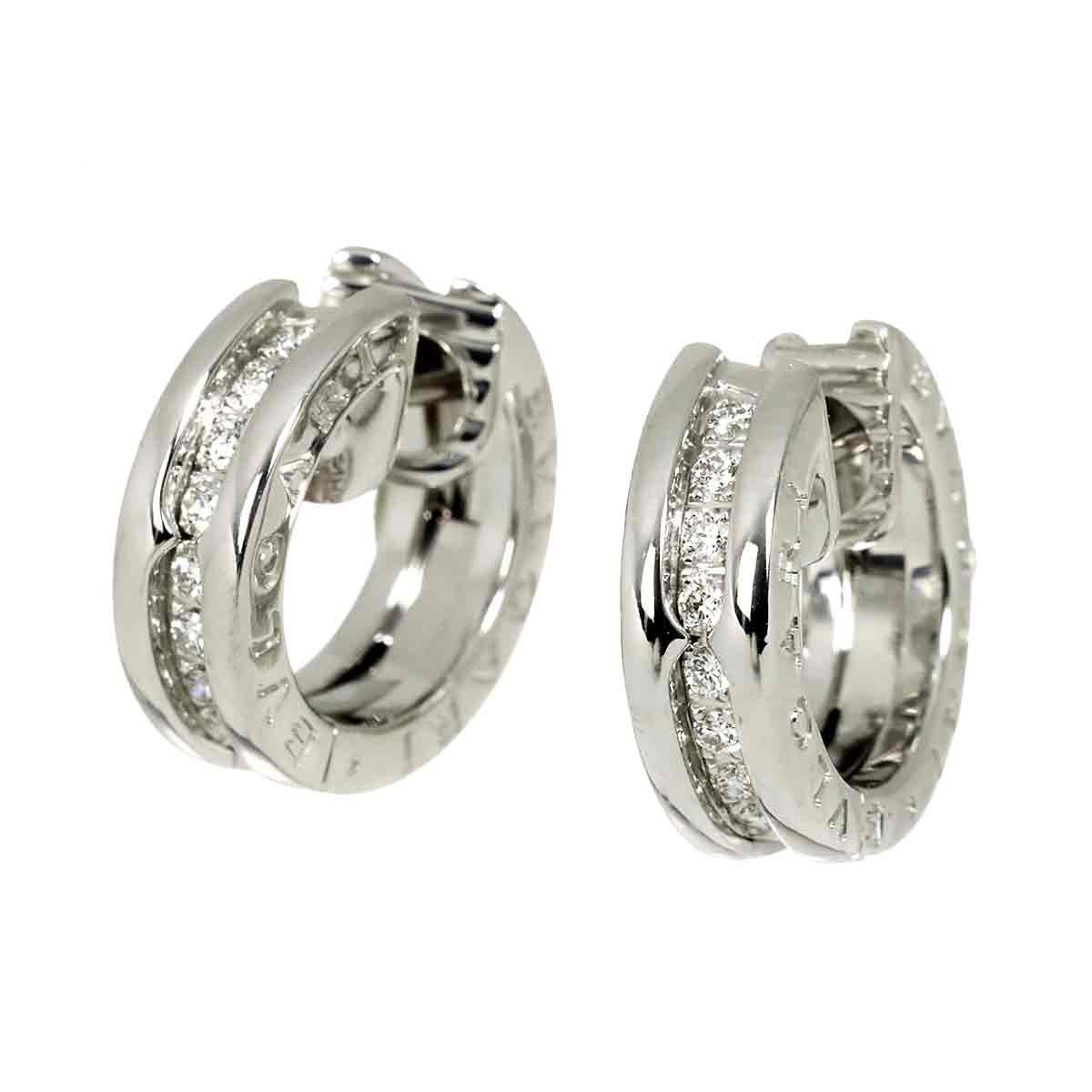 B-ZERO1 Diamond Earrings Pierced 18K White Gold 750