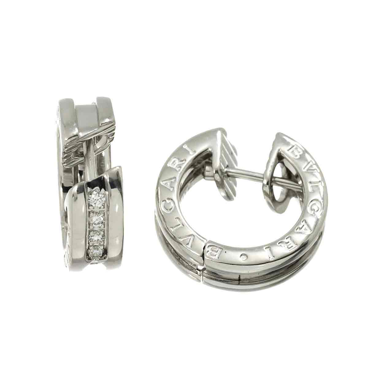 B-ZERO1 Diamond Earrings Pierced 18K White Gold 750