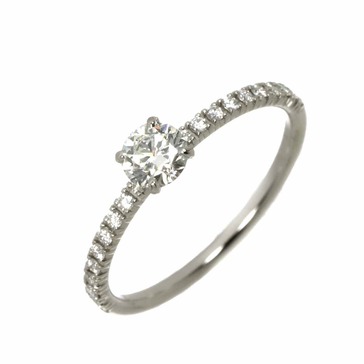 Half Diamond 0.30ct G/VVS1/VG Ring Pt size49 4.75-5(US)